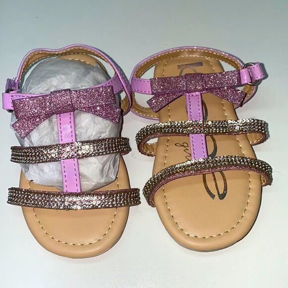 🔥BEBE GIRLS SANDALS KIDS SZ 7 New (200) - Picture 1 of 6